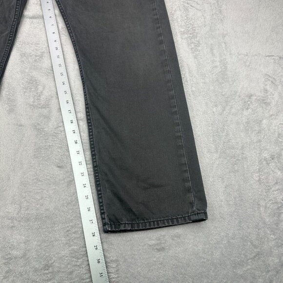 Levi's 505 Jeans Mens 36x28 Dark Gray Charcoal Straight Leg Regular Fit Denim - Picture 13 of 15